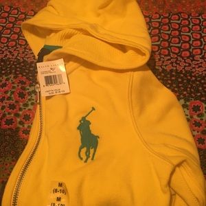 COPY - Ralph Lauren girl yellow with blue horse 🐎 hoodie